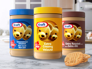 Kraft peanut butter, Peanut butter, Flavoured peanut butter, honey peanut butter, sweet, extra nutty